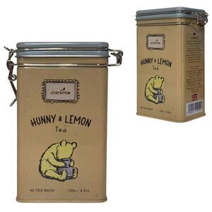 Tea Charbrew Winnie The Pooh Hunny & Lemon 60 Bags Exp. 08/2027 New‎ Locking Tin